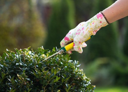 Gardeners Lampton recycling garden waste at the start of a sustainability article